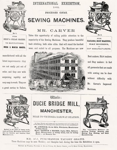 Advertisement for the International Exhibition of Mr Carver